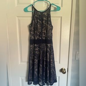 Kate Kasin blue lace dress, sz M, new w/ tags